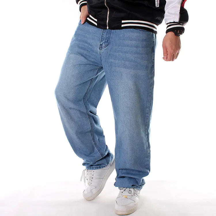 Jeans de Hip-Hop de Talla Grande para Hombres - Estilo Moderno