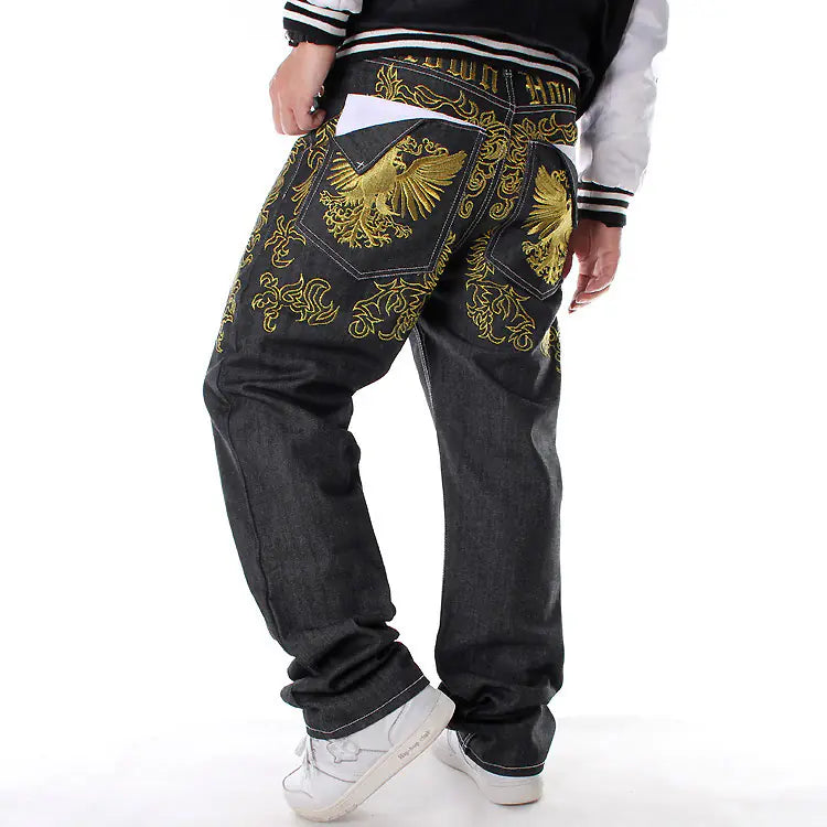 Jeans de Hip-Hop de Talla Grande para Hombres - Estilo Moderno