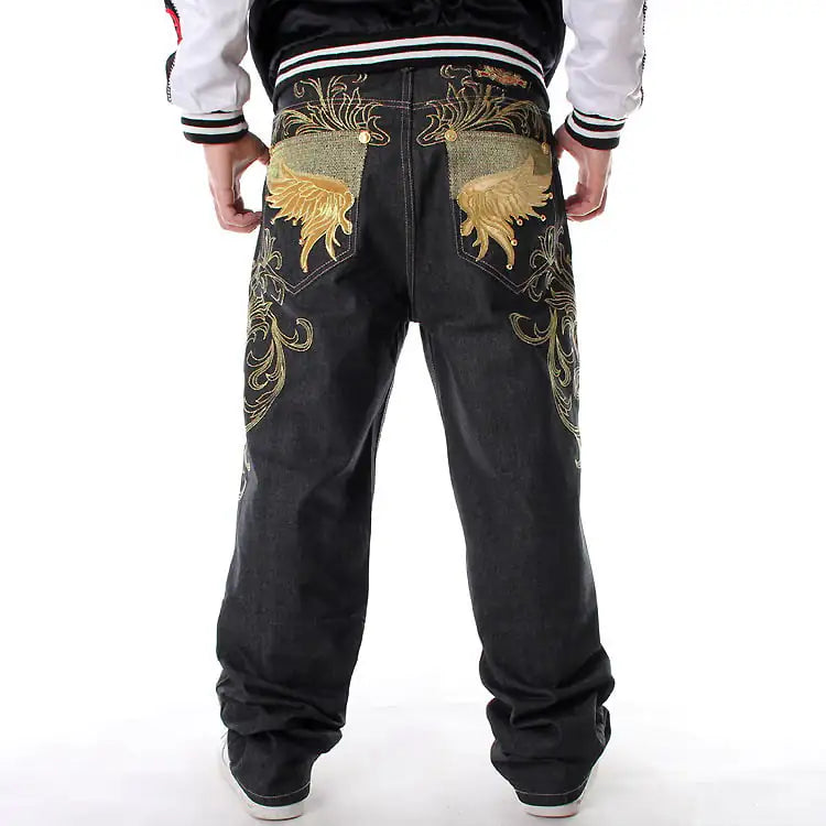 Jeans de Hip-Hop de Talla Grande para Hombres - Estilo Moderno